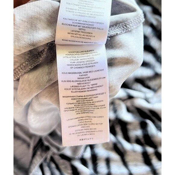 Michael Kors Sz XS Woman Black White Zebra Animal Print Cap Sleeve Dress Stretch - Picture 14 of 16